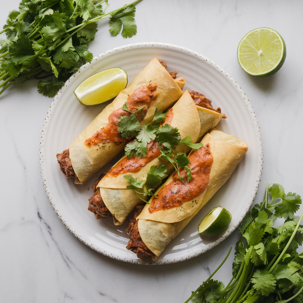 Air-Fried Korean BBQ Beef & Cheese Taquitos