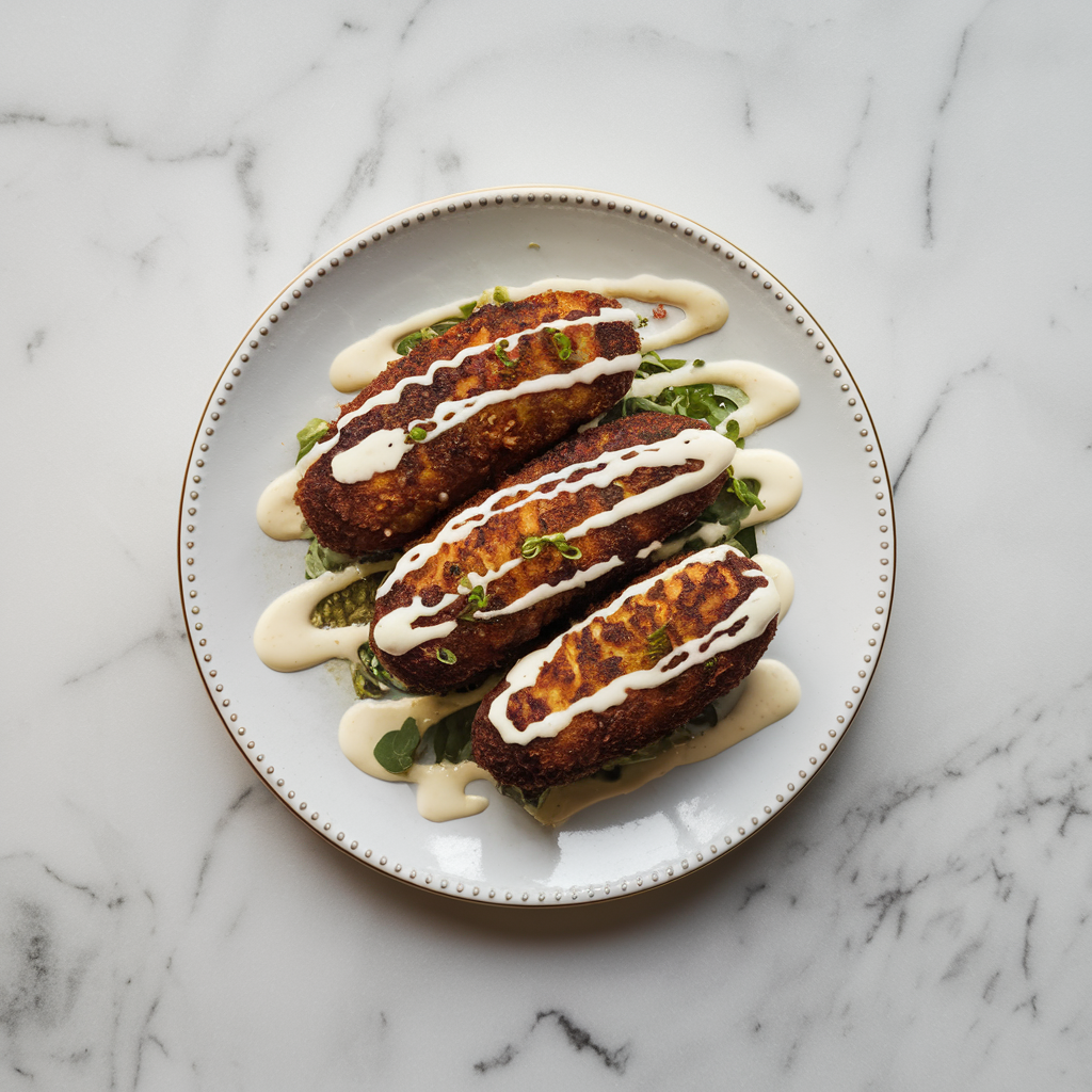 Air-Fried Lamb Kofta with Creamy Feta Drizzle