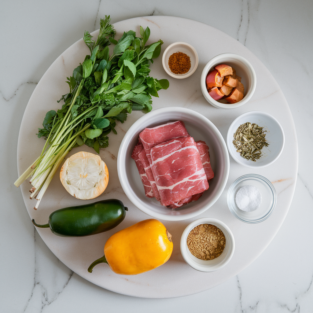 Ingredients for Air Fryer Bacon-Wrapped Jalapeño Beef Bites