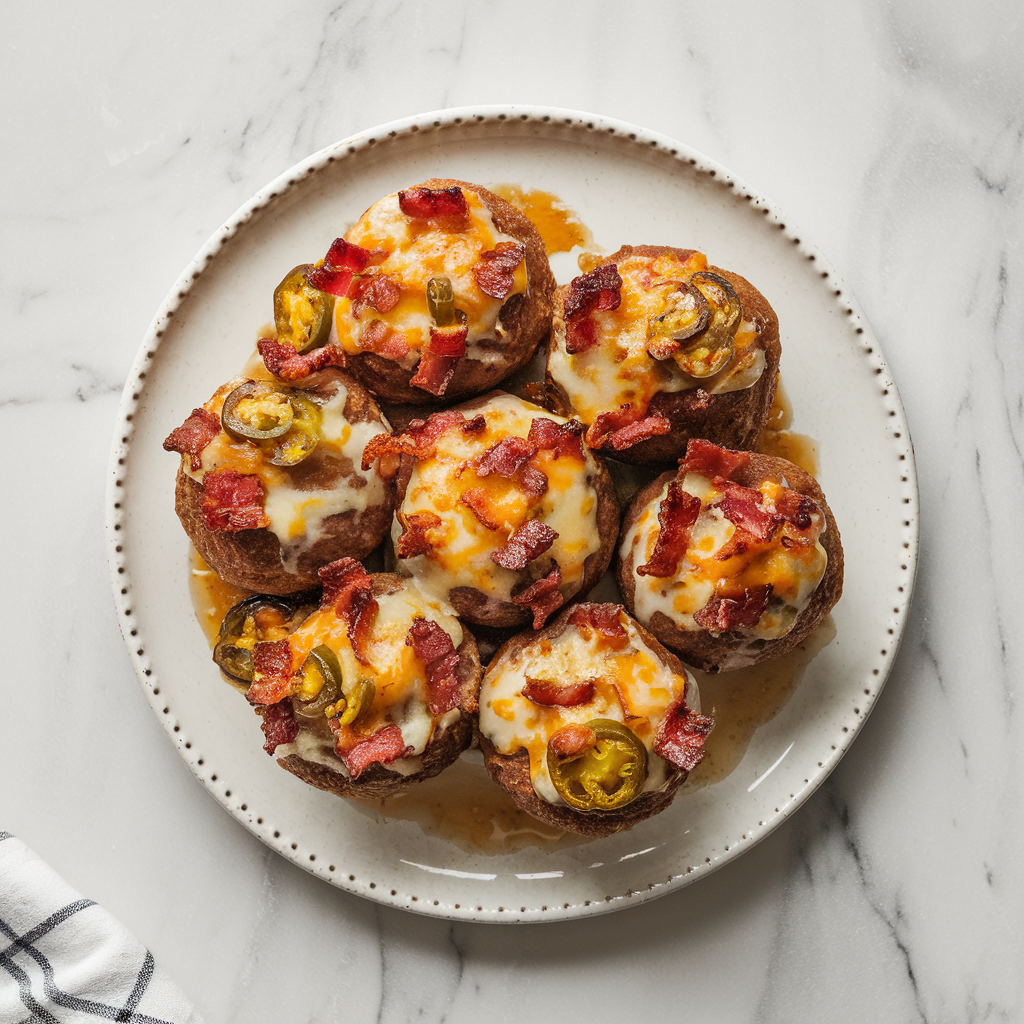 Air Fryer Beef and Bacon Bombs with Cheesy Jalapeño Stuffing