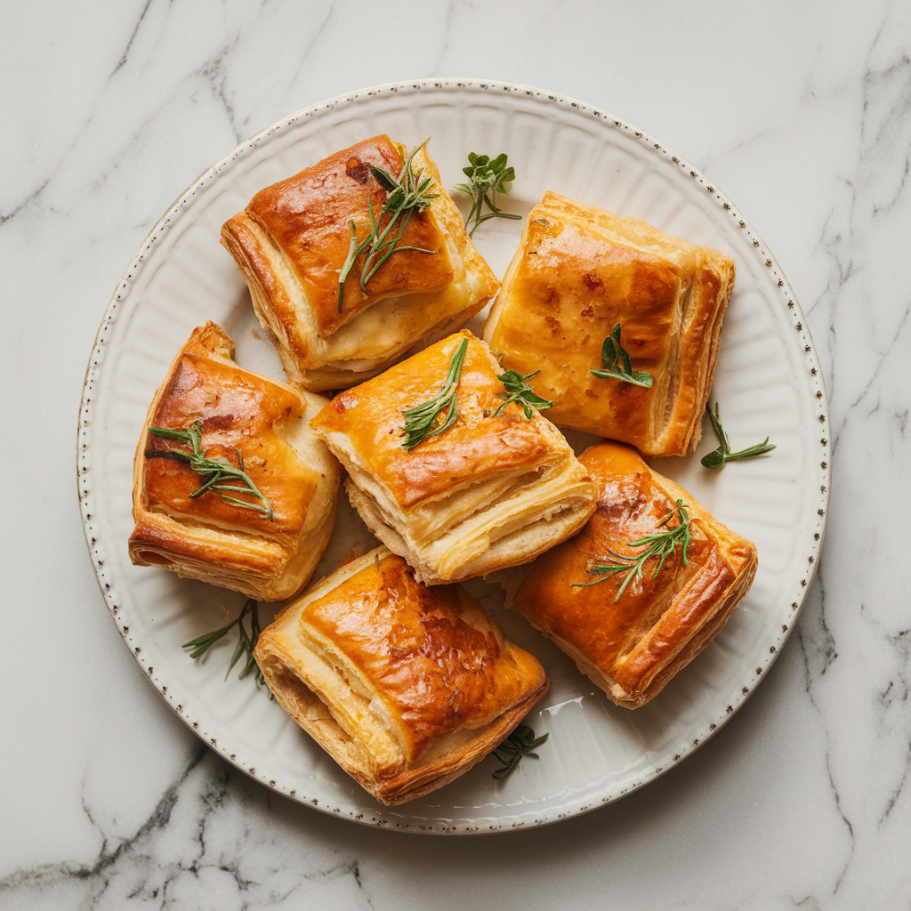 Air Fryer Beef & Brie Stuffed Puff Pastry Bites