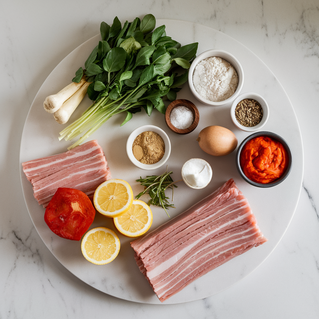 Ingredients for Air Fryer Caribbean Jerk Pork Belly Bites