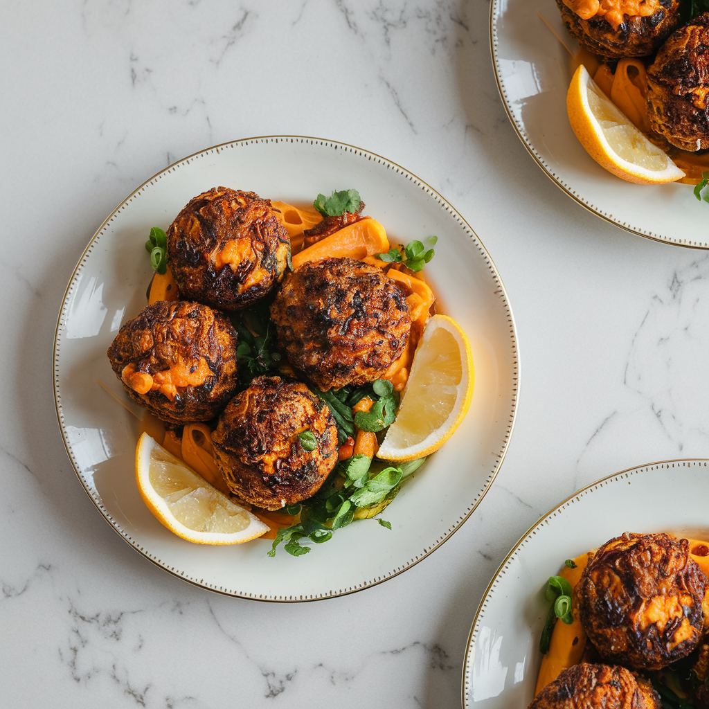 Air Fryer Cheese-Stuffed Lamb Kofta Bombs