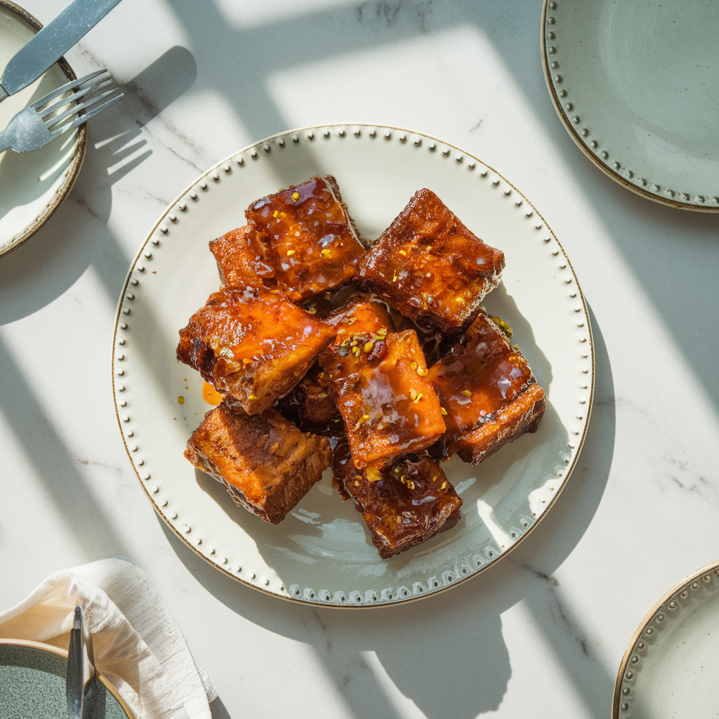 Air Fryer Crispy Pork Belly Bites with Sweet Chili Glaze