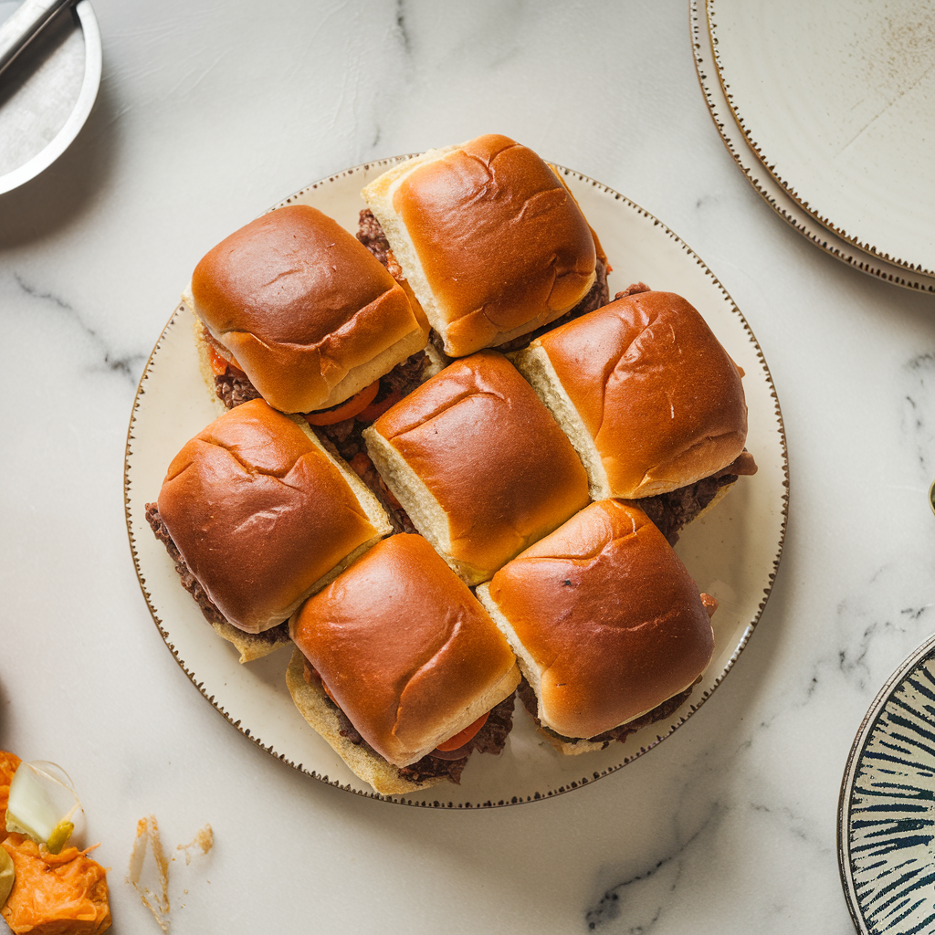 Air Fryer Korean BBQ Beef and Kimchi Sliders