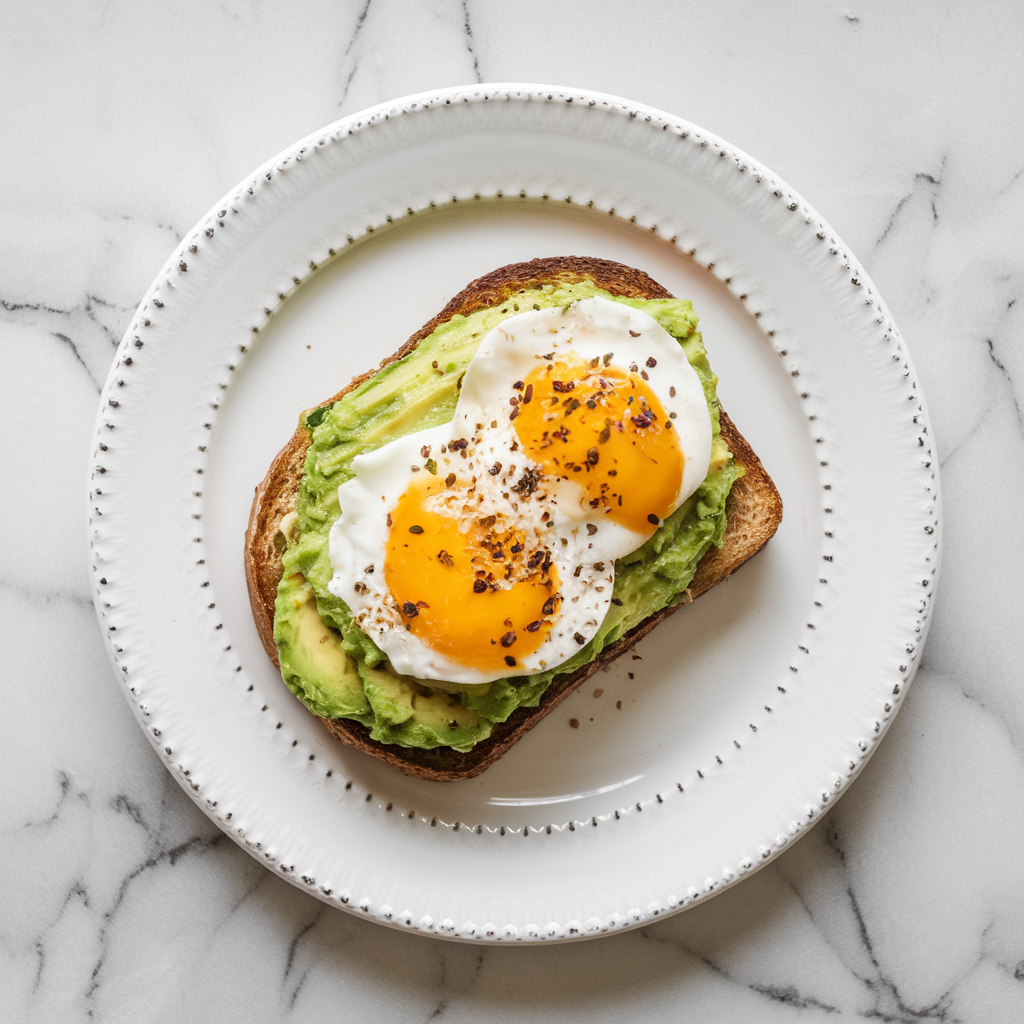 Air Fryer Masala Chickpea & Avocado Breakfast Toast