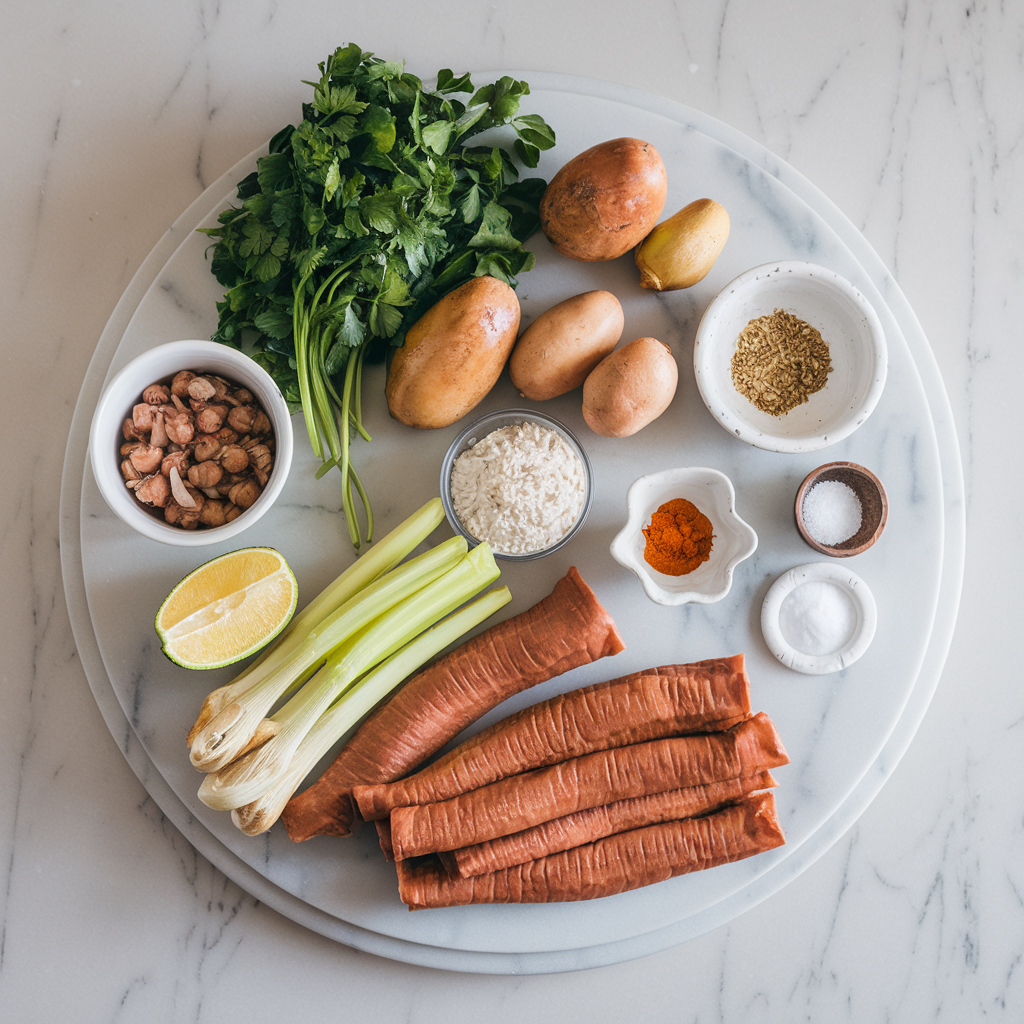 Ingredients for Air Fryer Moroccan-Spiced Eggplant & Chickpea Pockets