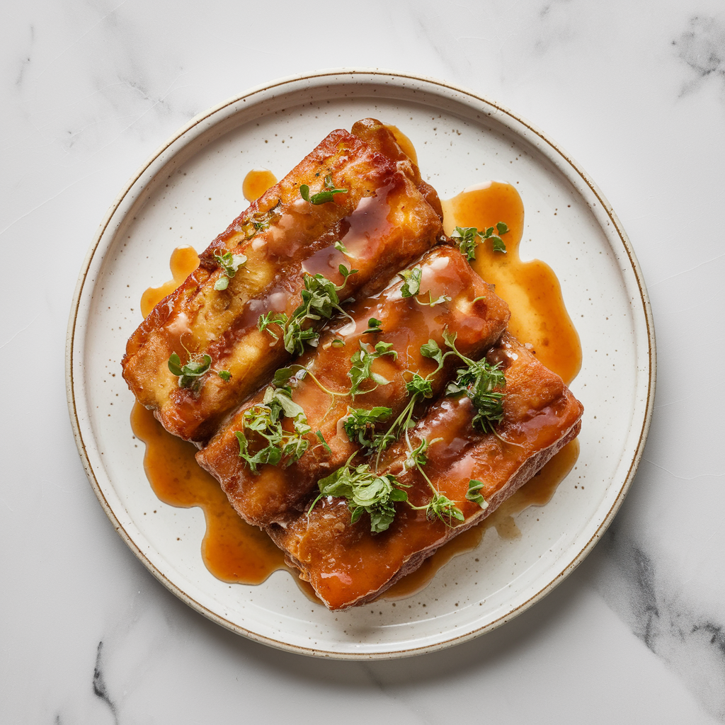 Air Fryer Pork Belly Candy with Spicy Maple Glaze