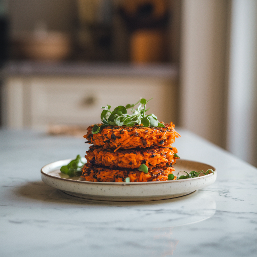 Air Fryer Savory Sweet Potato & Chickpea Fritters