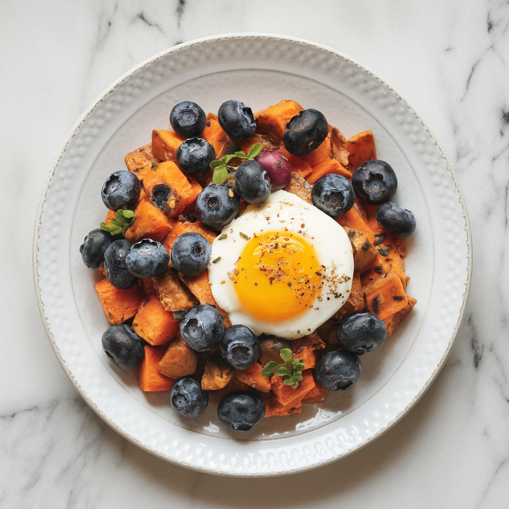 Air Fryer Sweet Potato and Blueberry Breakfast Hash: A Nutrient-Packed Morning Boost