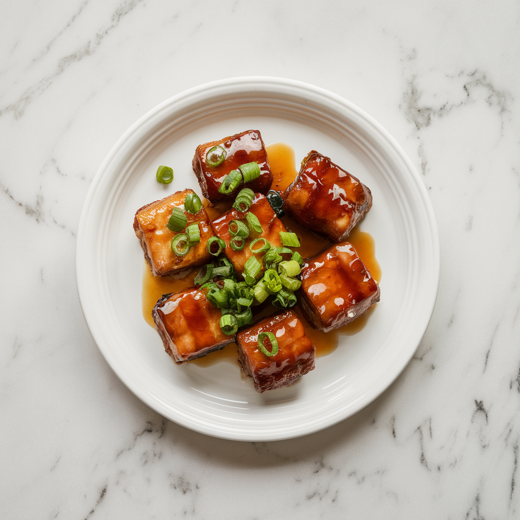 Air Fryer Whiskey-Glazed Pork Belly Bites