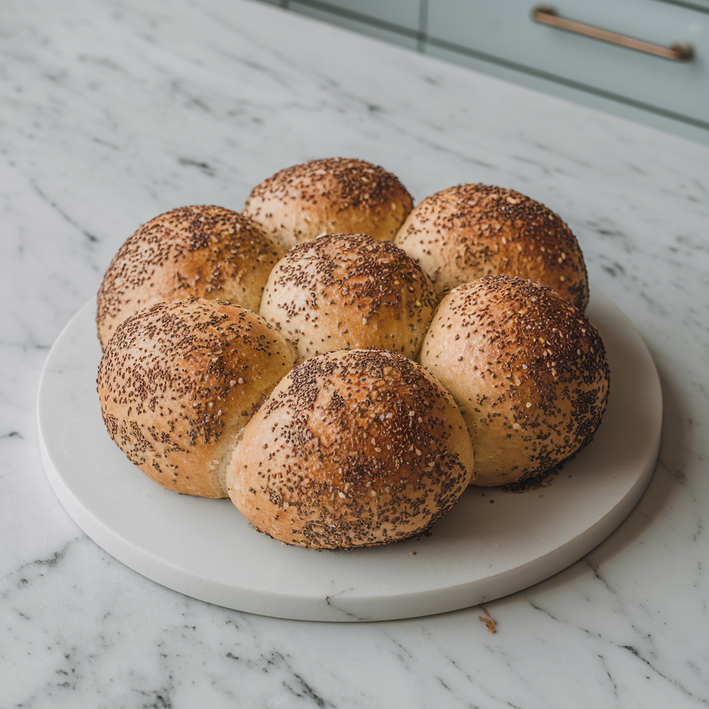 Artisan Green Tea & Chia Seed Whole Wheat Rolls