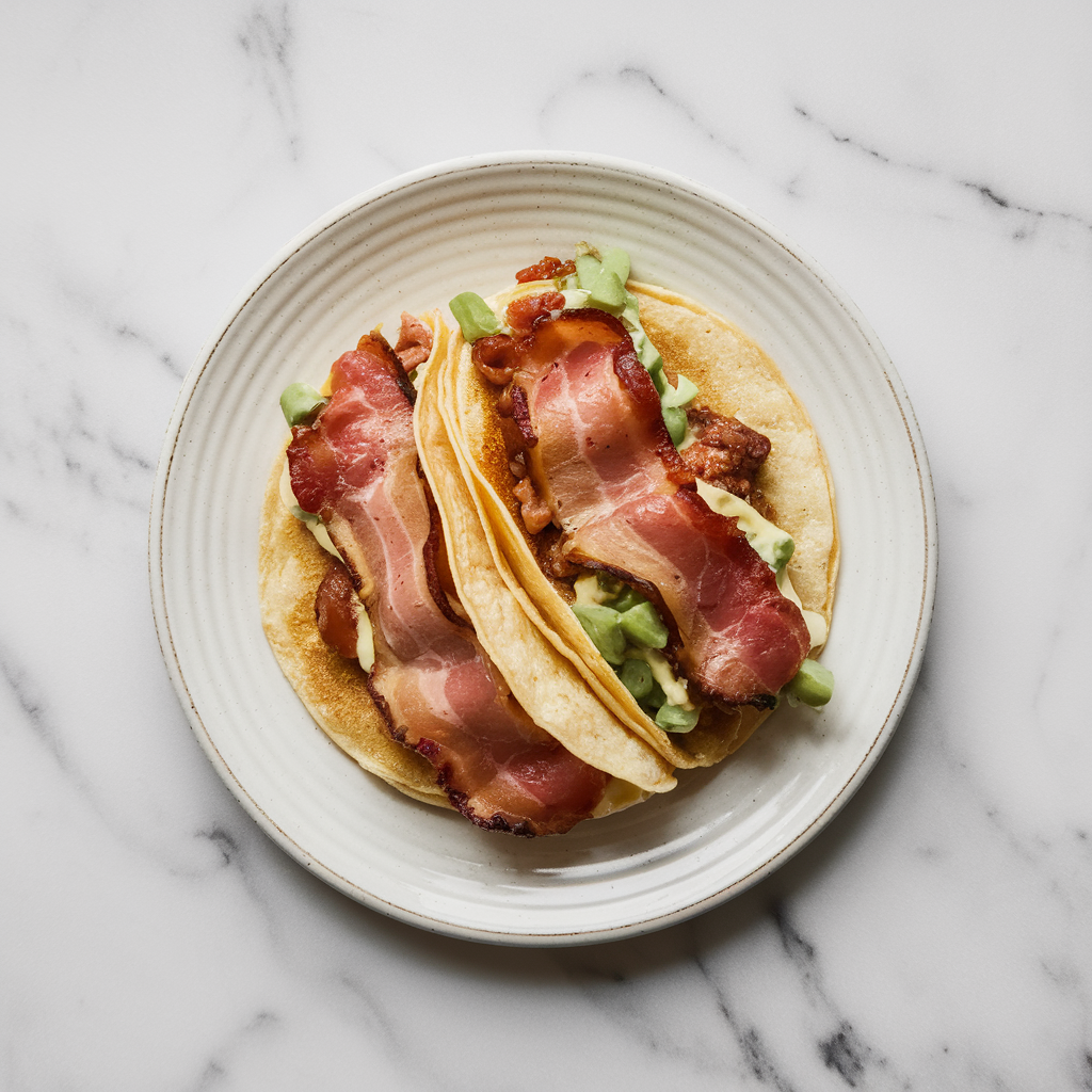 Bacon-Infused Maple Sausage Pancake Tacos