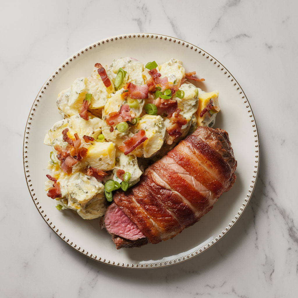 Bacon-Wrapped Steak & Loaded Potato Salad Extravaganza