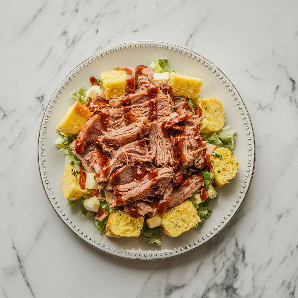 Decadent BBQ Pulled Pork and Cornbread Salad Extravaganza
