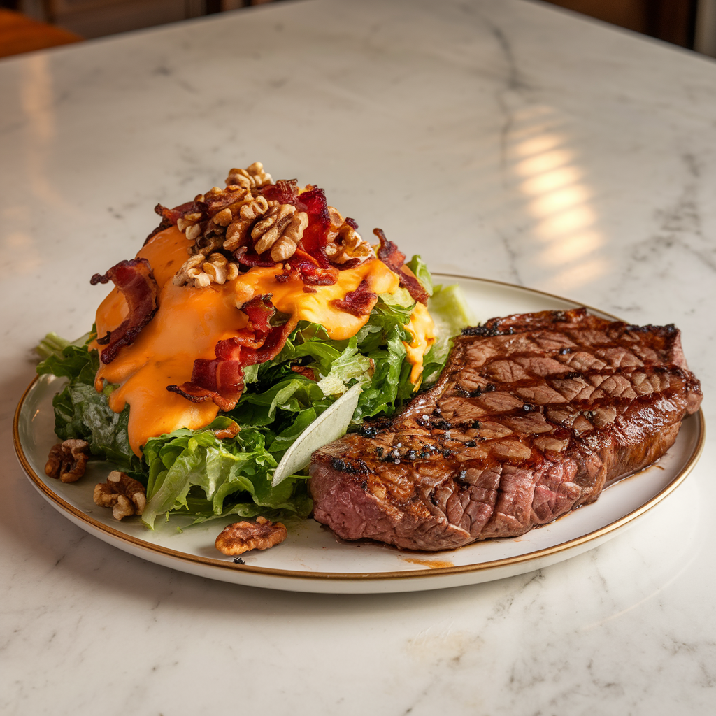 Decadent BBQ Steak and Smoked Cheddar Salad Extravaganza