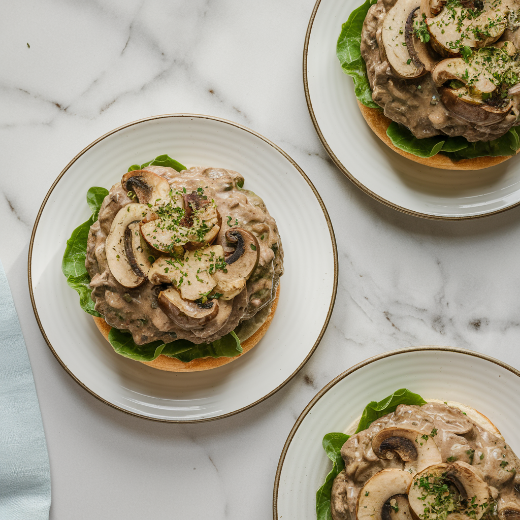 Beefy Mushroom Stroganoff Burger Bombs