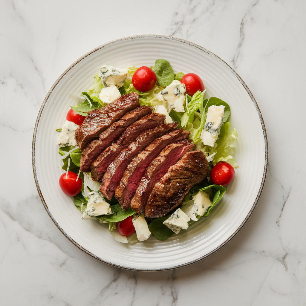 Bourbon-Glazed Steak & Blue Cheese Explosion Salad