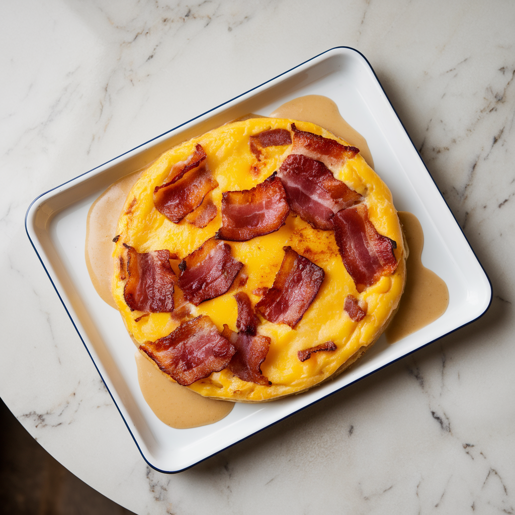 Breakfast Bacon Explosion Frittata with Cheddar Custard