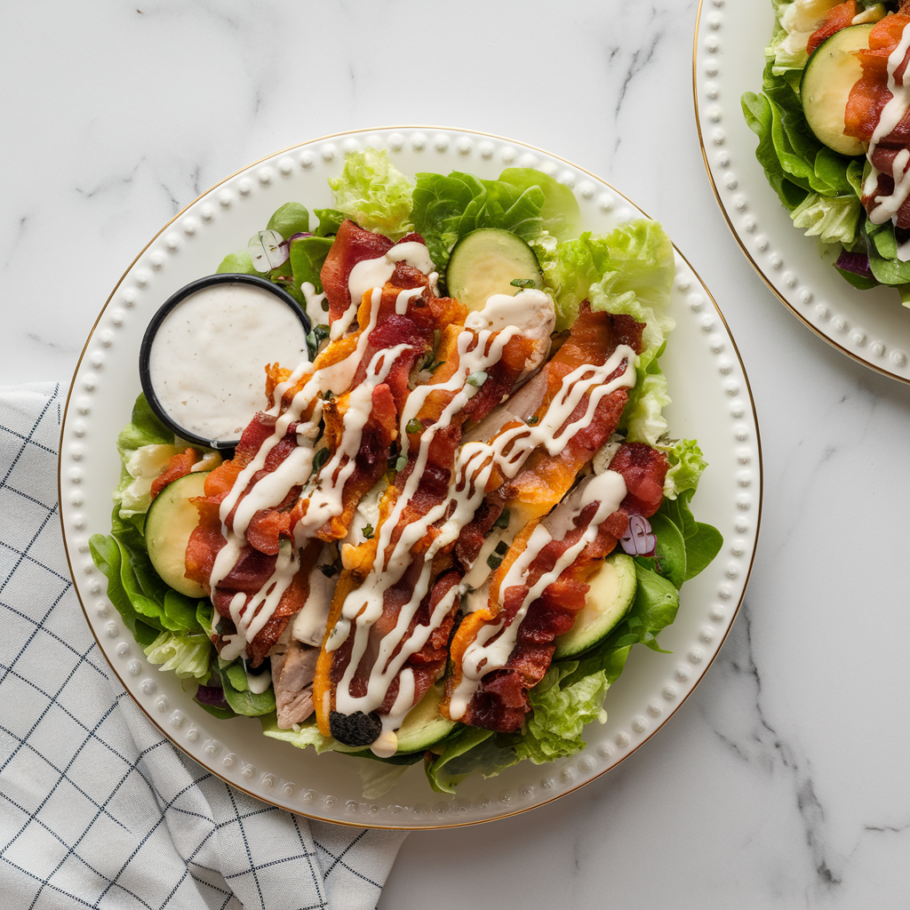 Buffalo Chicken Bacon Ranch Big Beautiful Salad