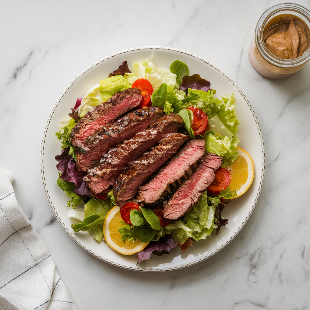 Carnivore's Delight: Loaded BBQ Steak Salad
