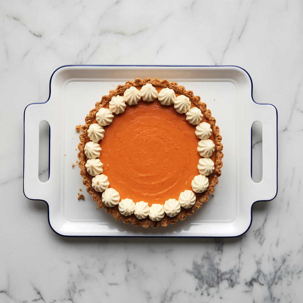 Carrot Ginger Cashew Cream Tart with a Pecan Oat Crust