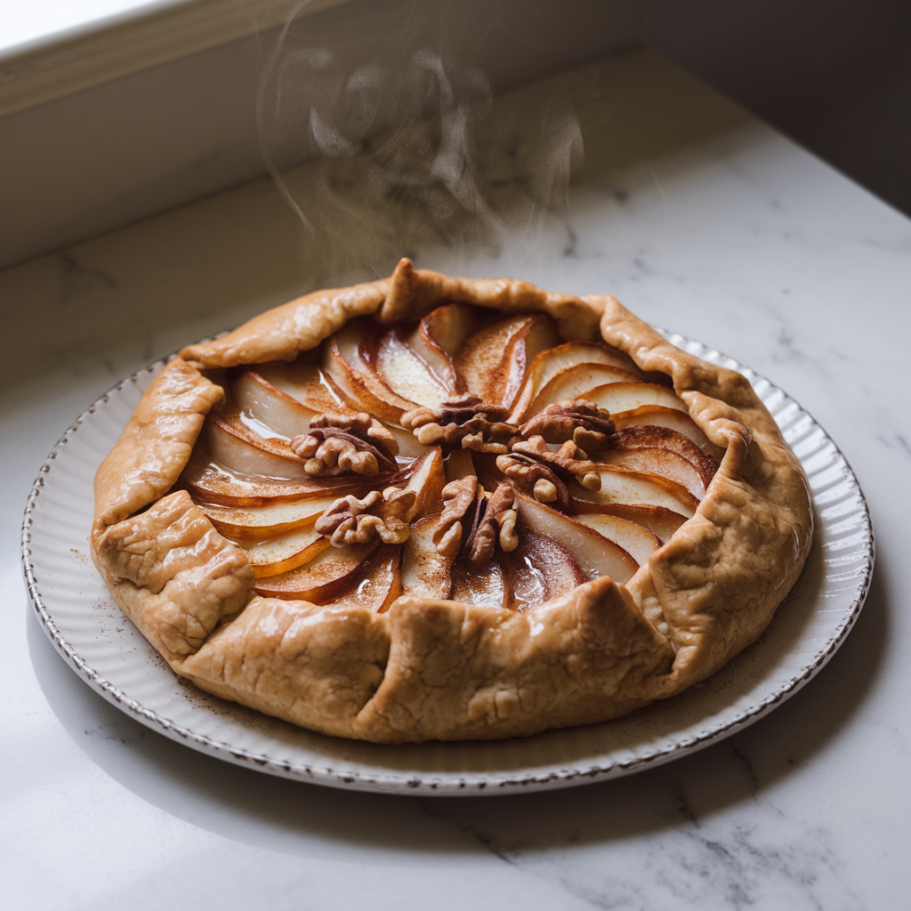 Chai-Spiced Pear and Walnut Galette