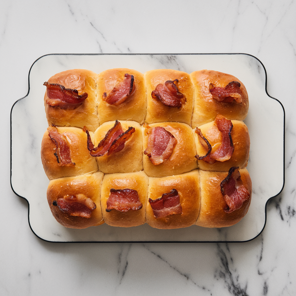 Cheesy Bacon-Stuffed Meat Bread Rolls