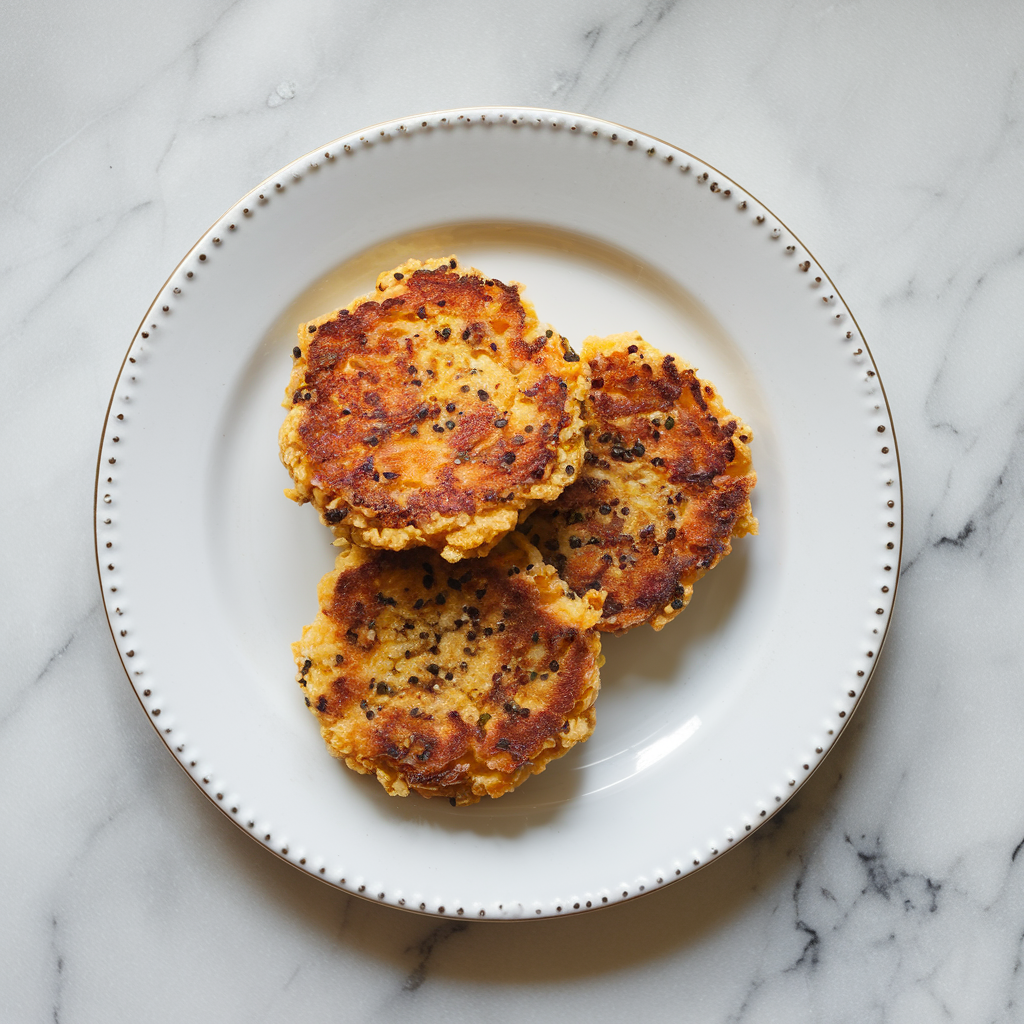 Crispy Air-Fried Sweet Potato and Quinoa Breakfast Patties