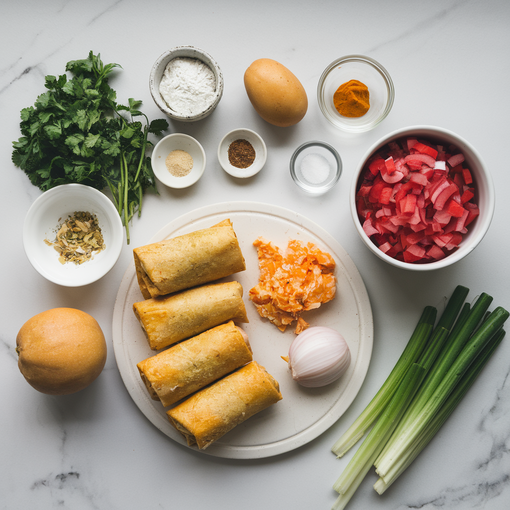 Ingredients for Crispy Air Fryer Beef Chimichanga Bombs