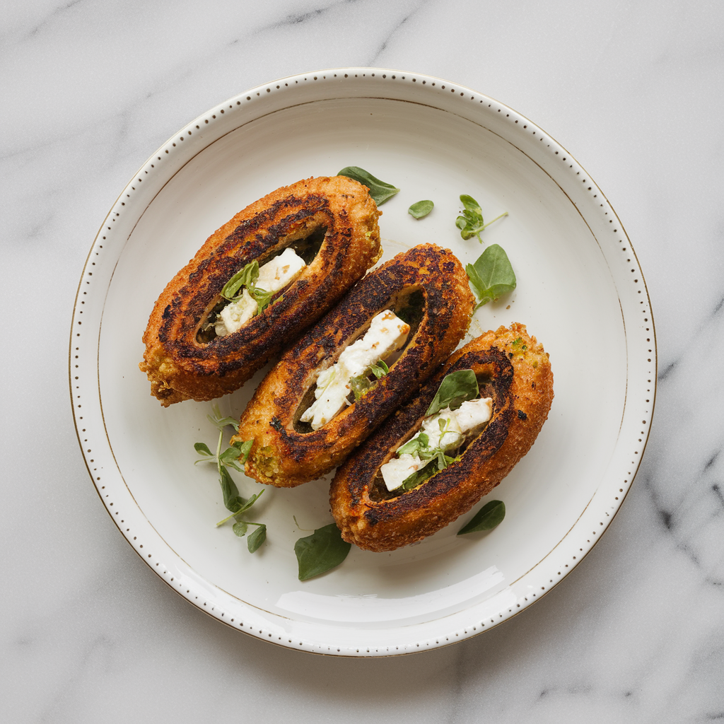 Crispy Air Fryer Lamb Kofta with Feta-Stuffed Centers
