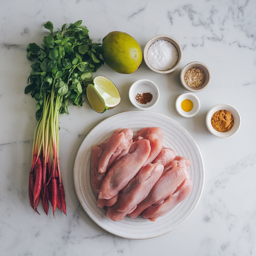 Ingredients for Crispy Coconut Lime Chicken Bites with Mango Chili Glaze