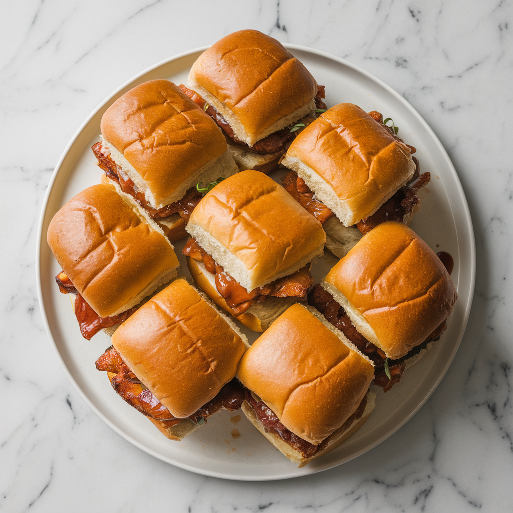 Crispy Pork Belly Sliders with Maple Sriracha Glaze