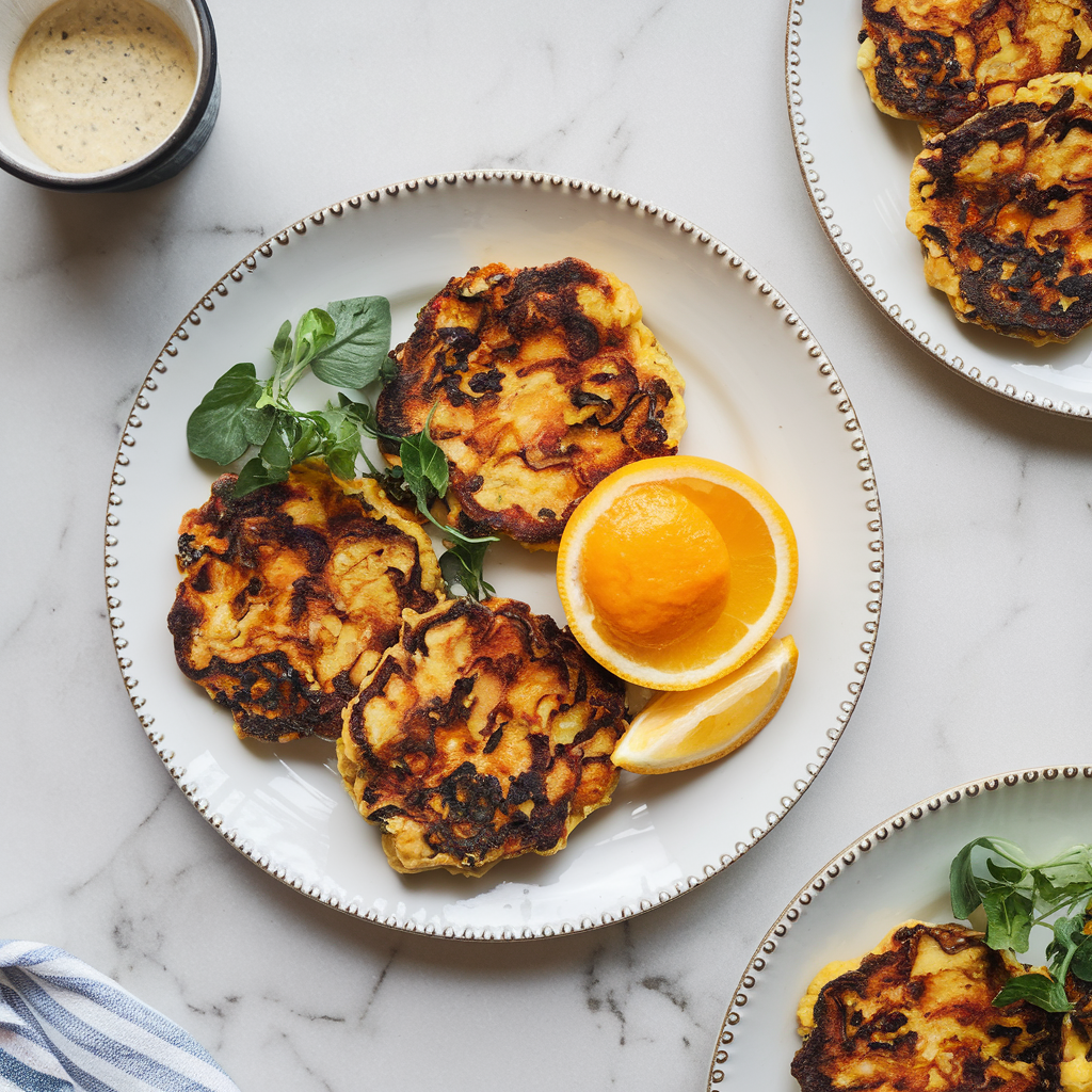 Crispy Spiced Eggplant & Chickpea Fritters: Air Fryer Delight