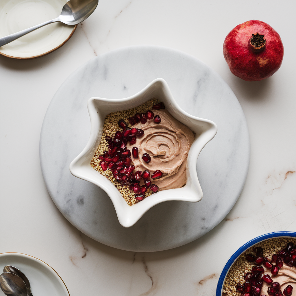 Decadent Avocado Cocoa Mousse with Pomegranate and Toasted Quinoa