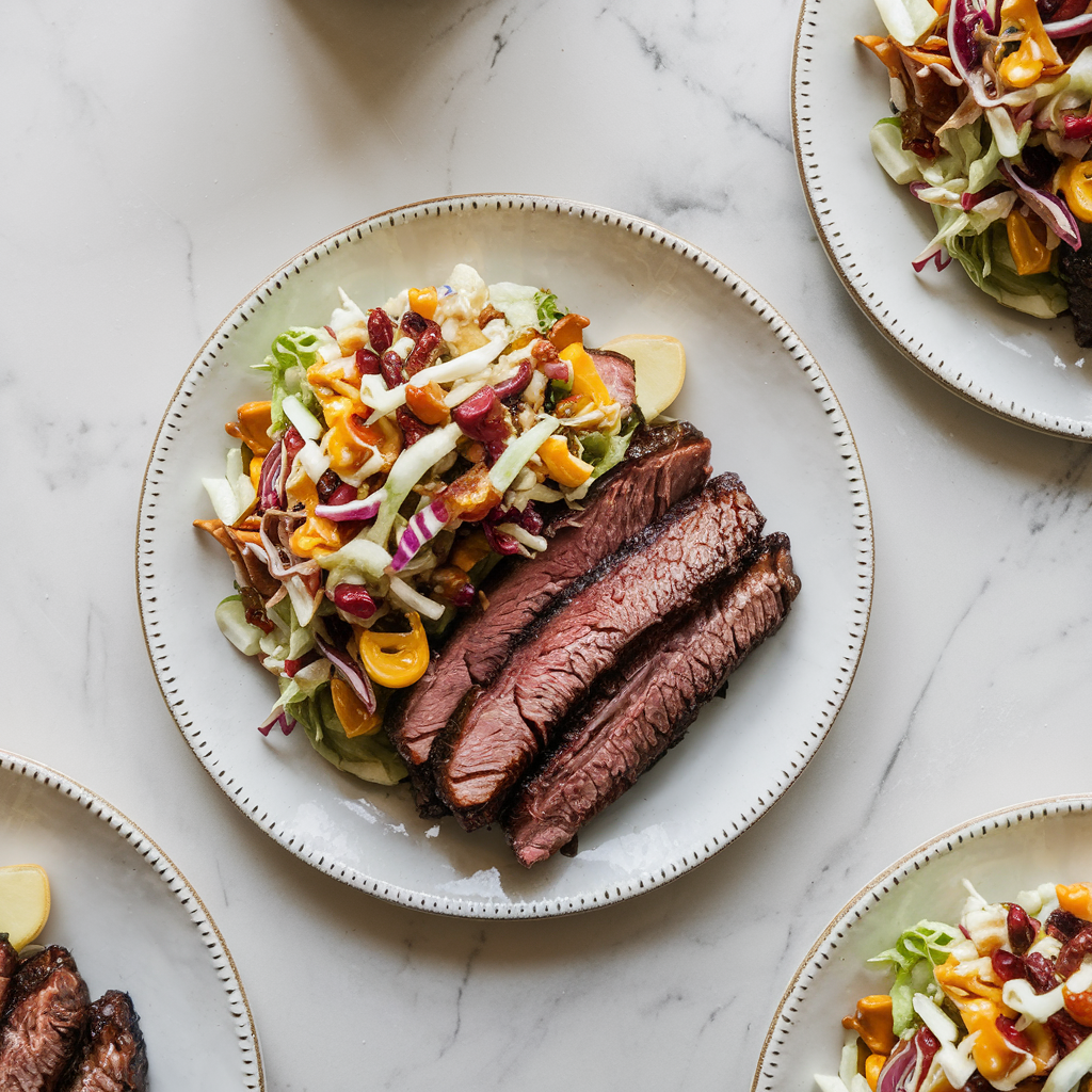 Decadent BBQ Brisket and Crunchy Slaw Salad
