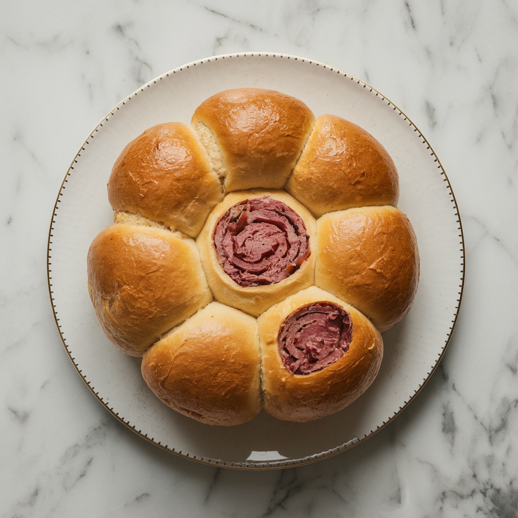 Decadent Beef Wellington-Stuffed Dinner Rolls