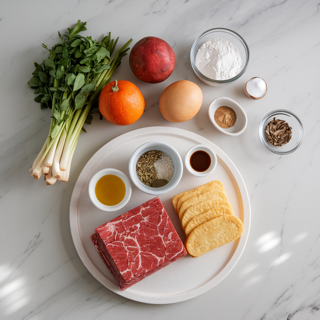 Ingredients for Decadent Breakfast Beefy Biscuit Bombs