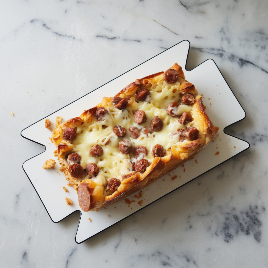 Decadent Cheesy Sausage Breakfast Bread Pudding