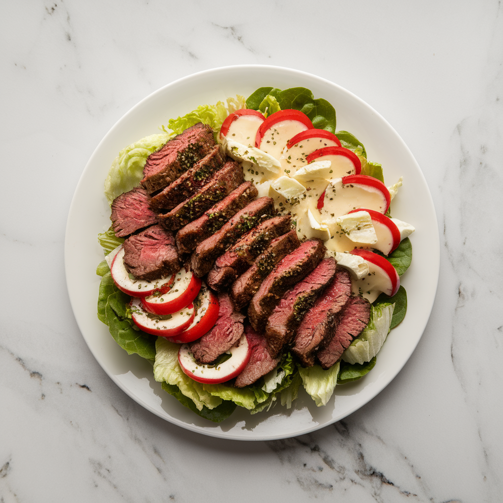 Decadent Steak & Cheese Cobb Salad Delight
