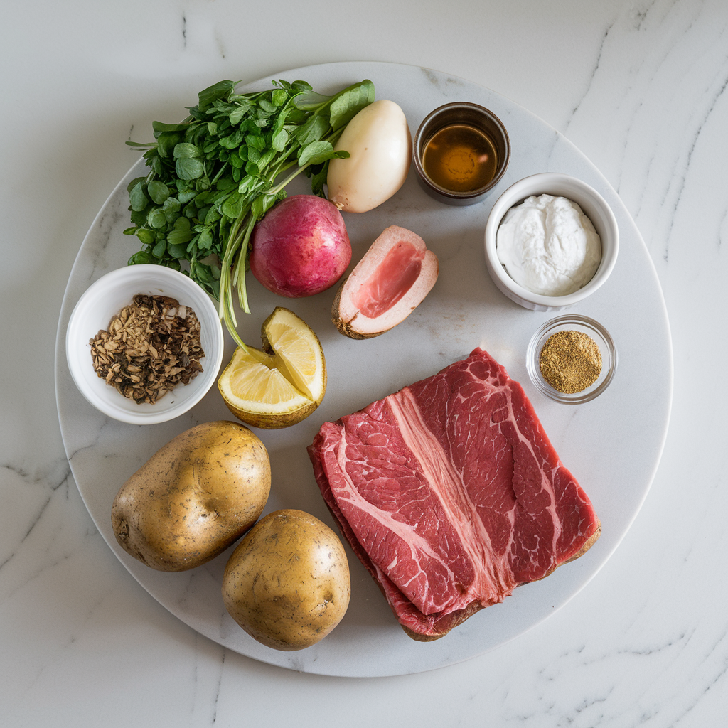 Ingredients for Decadent Steak & Gorgonzola Stuffed Potato Skins
