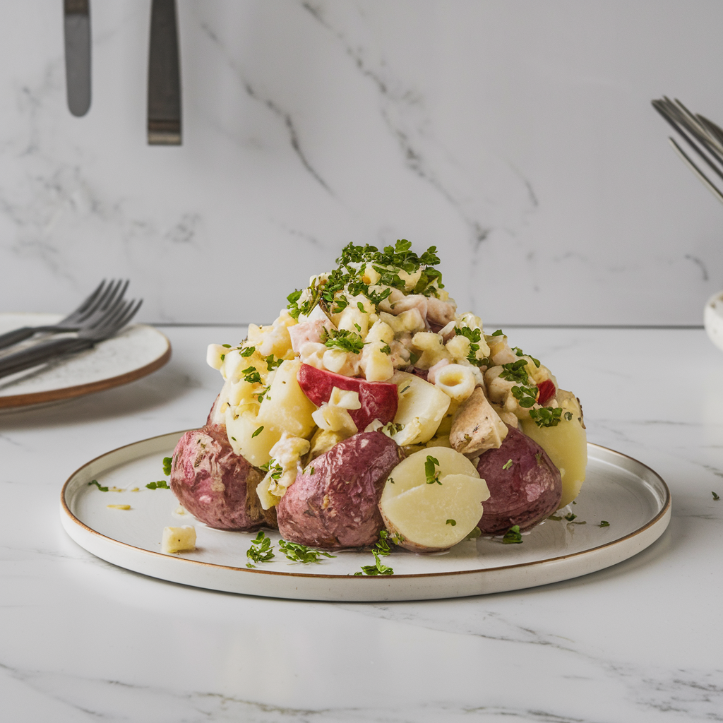 Decadent Steakhouse Loaded Potato Salad