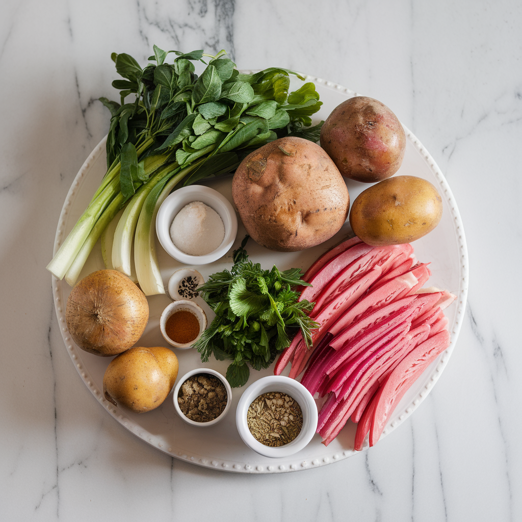 Ingredients for Decadent Steakhouse Loaded Potato Salad