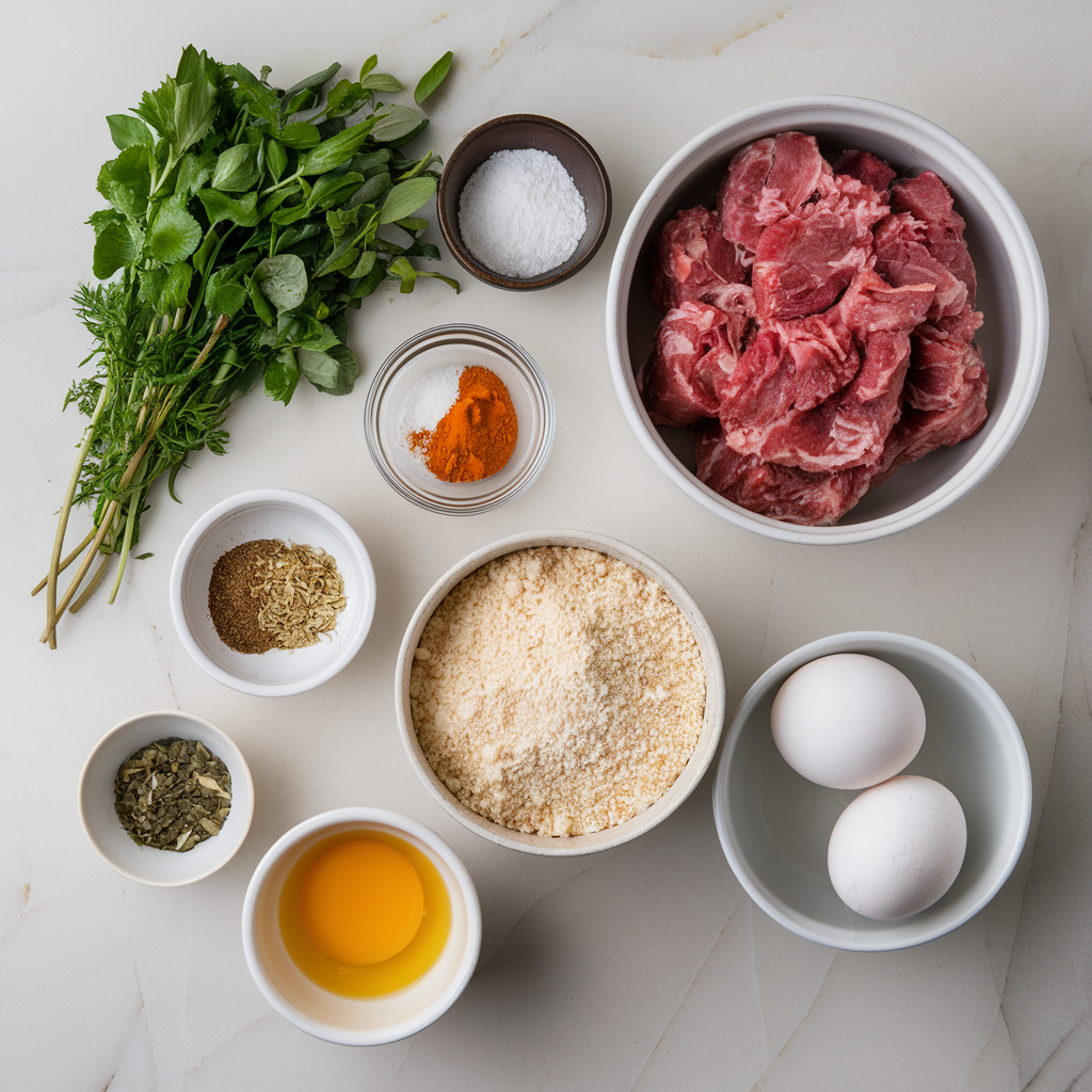 Ingredients for Easy Lamb Meatballs for Weeknight Dinners