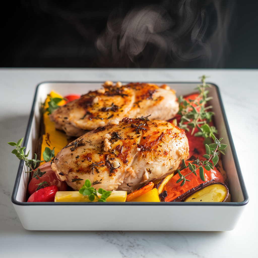 Easy One-Pan Garlic Herb Chicken with Vegetables
