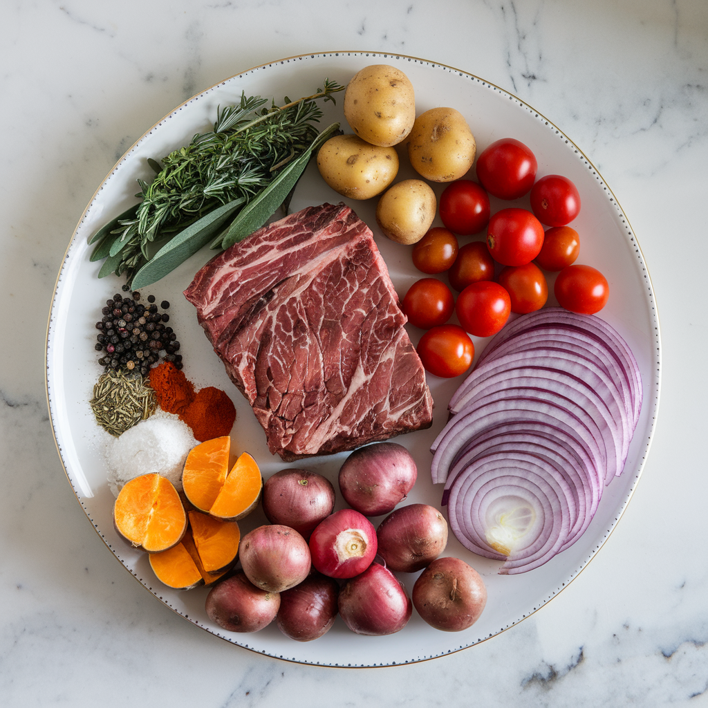 Ingredients for Epic BBQ Brisket & Sweet Potato Crunch Salad