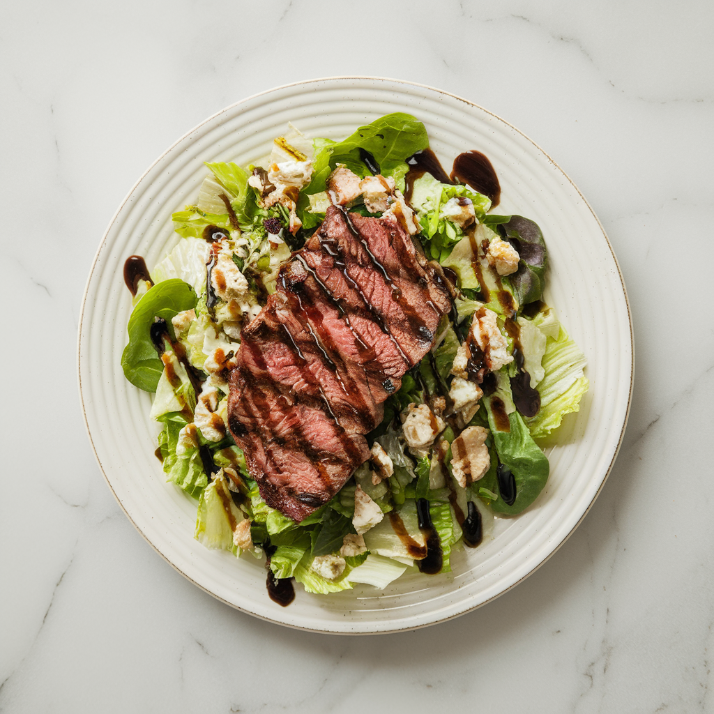 Epic Steakhouse Sizzle Salad with Crispy Onion & Bleu Cheese Crumbles