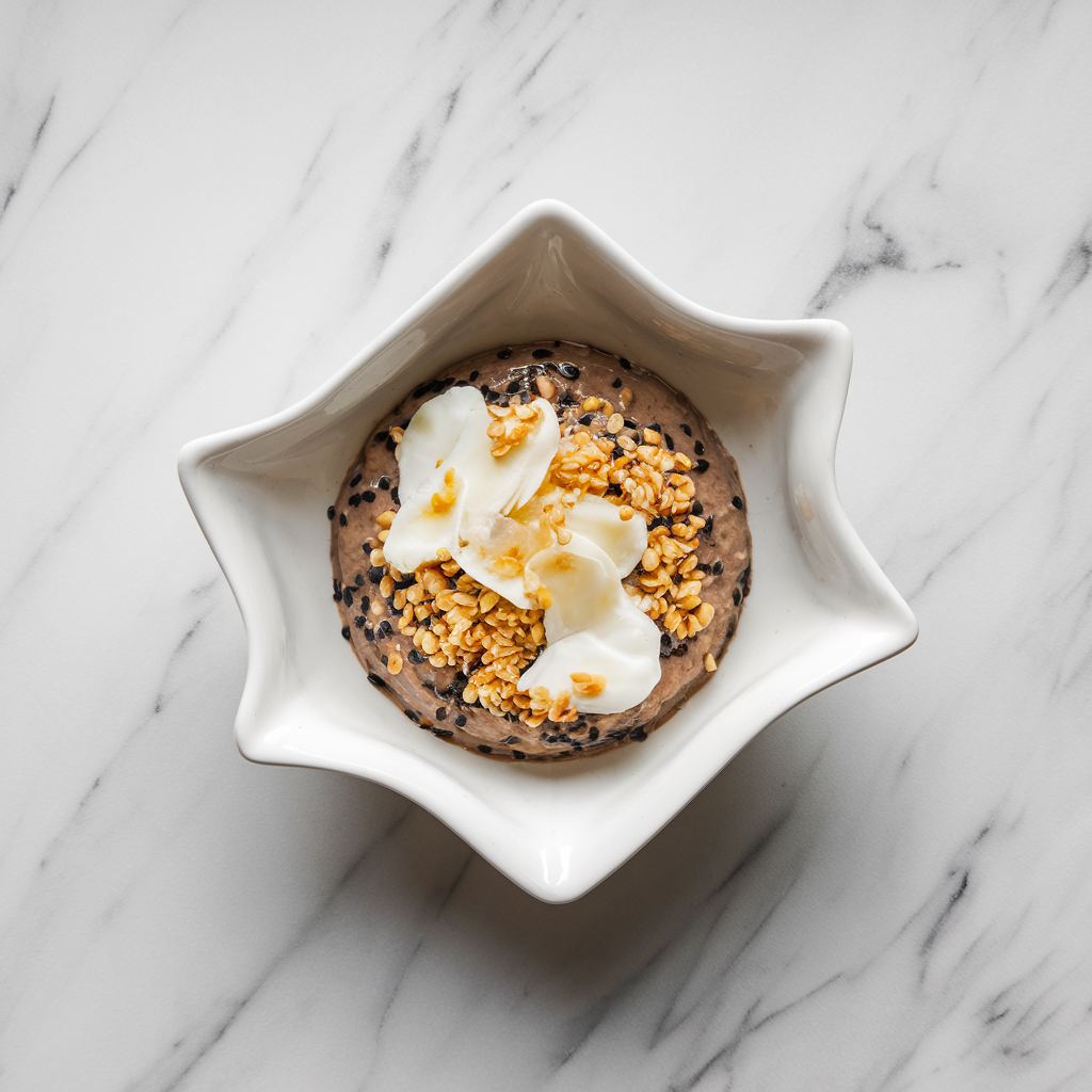 Exotic Black Sesame and Coconut Amaranth Pudding