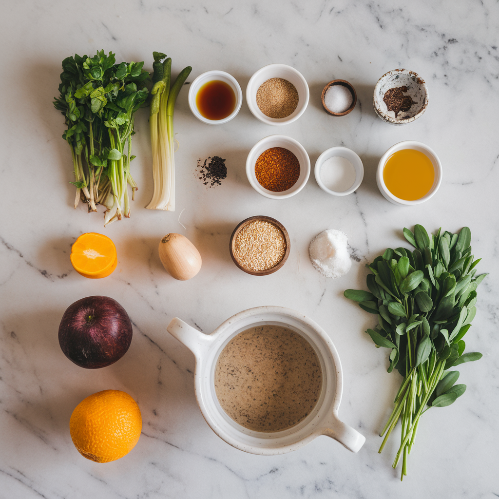 Ingredients for Exotic Black Sesame and Coconut Amaranth Pudding
