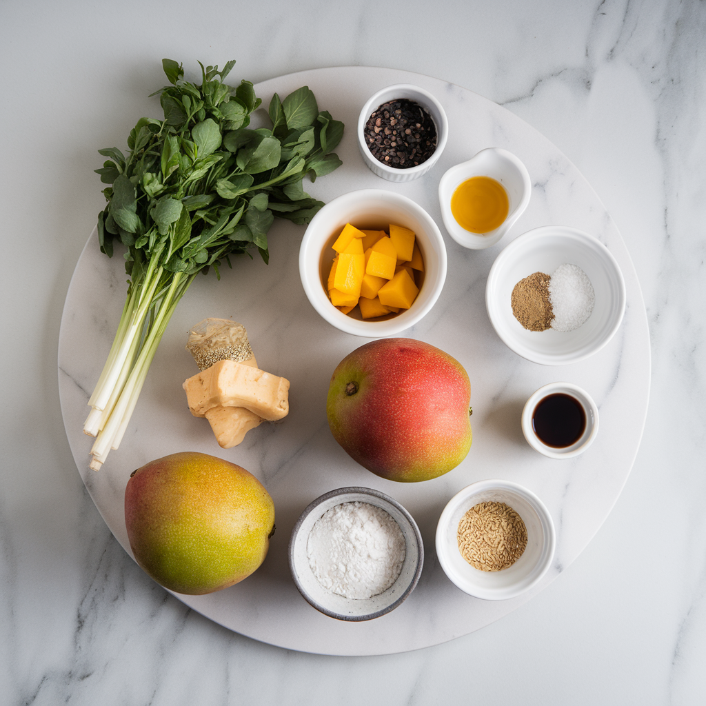 Ingredients for Exotic Black Sesame & Mango Mochi Bites